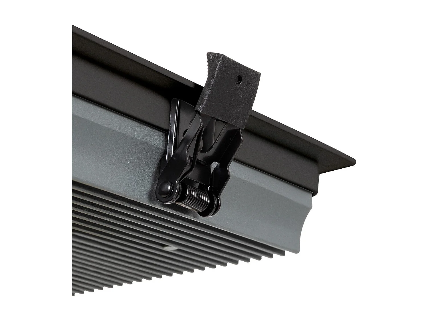 Downlight LED 40W Carré  Aero 130 lm/W Microprismatique  Coupe 210x210 mm Noir 4000K Blanc neutre