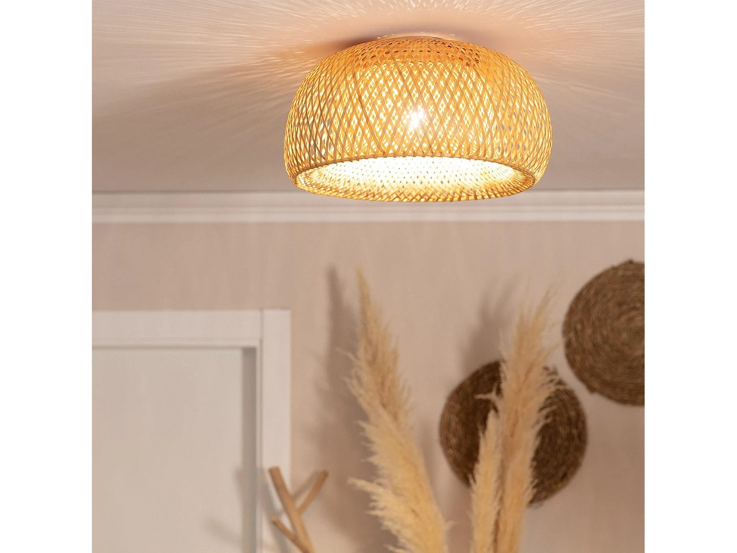 Lampada da Soffitto Bambú Kea Big Naturale