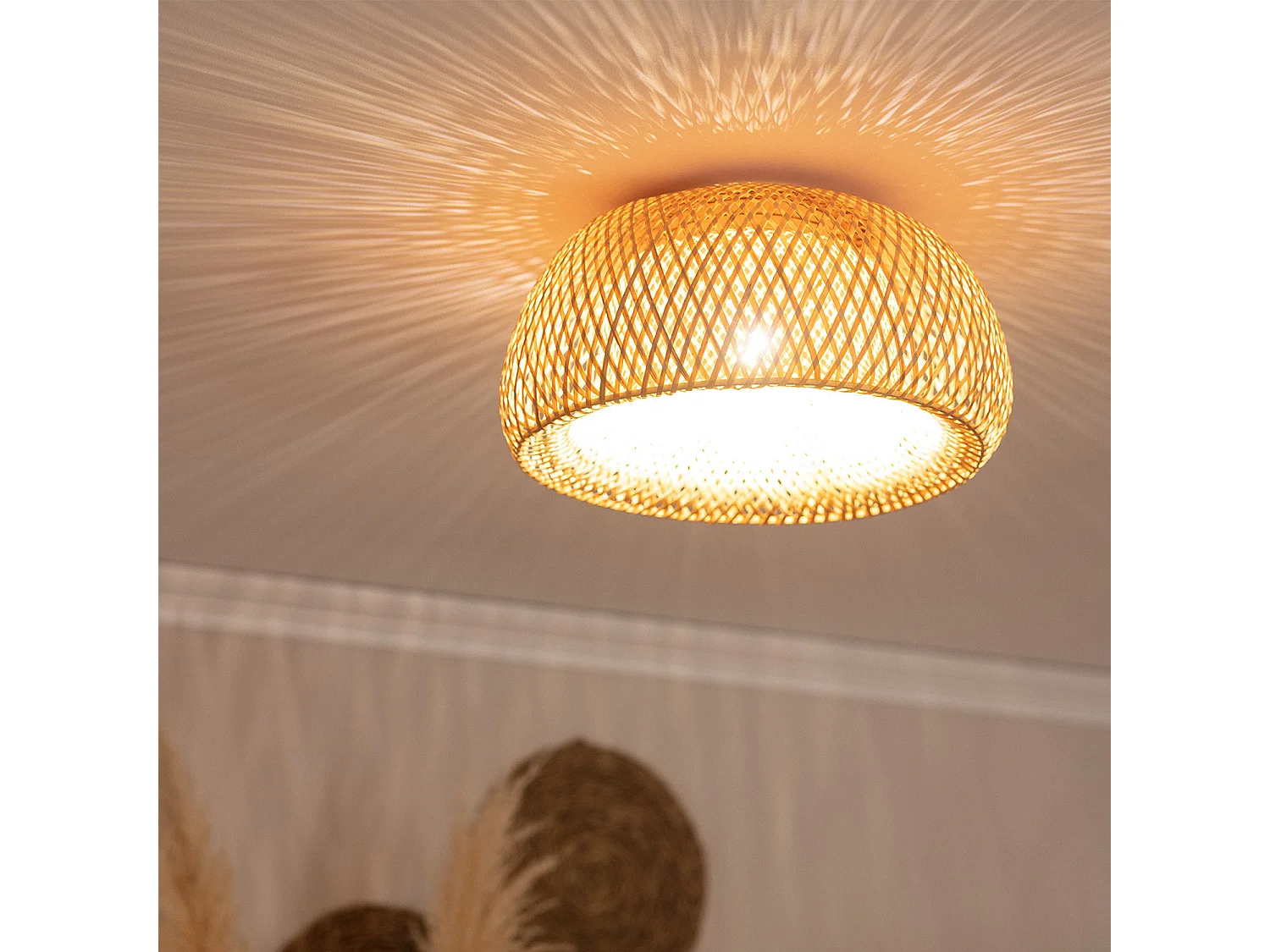 Lampada da Soffitto Bambú Kea Big Naturale