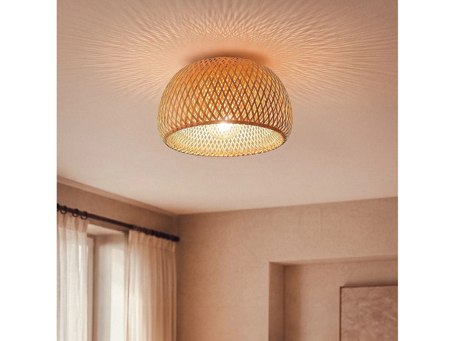 Lampada da Soffitto Bambú Kea Big Naturale