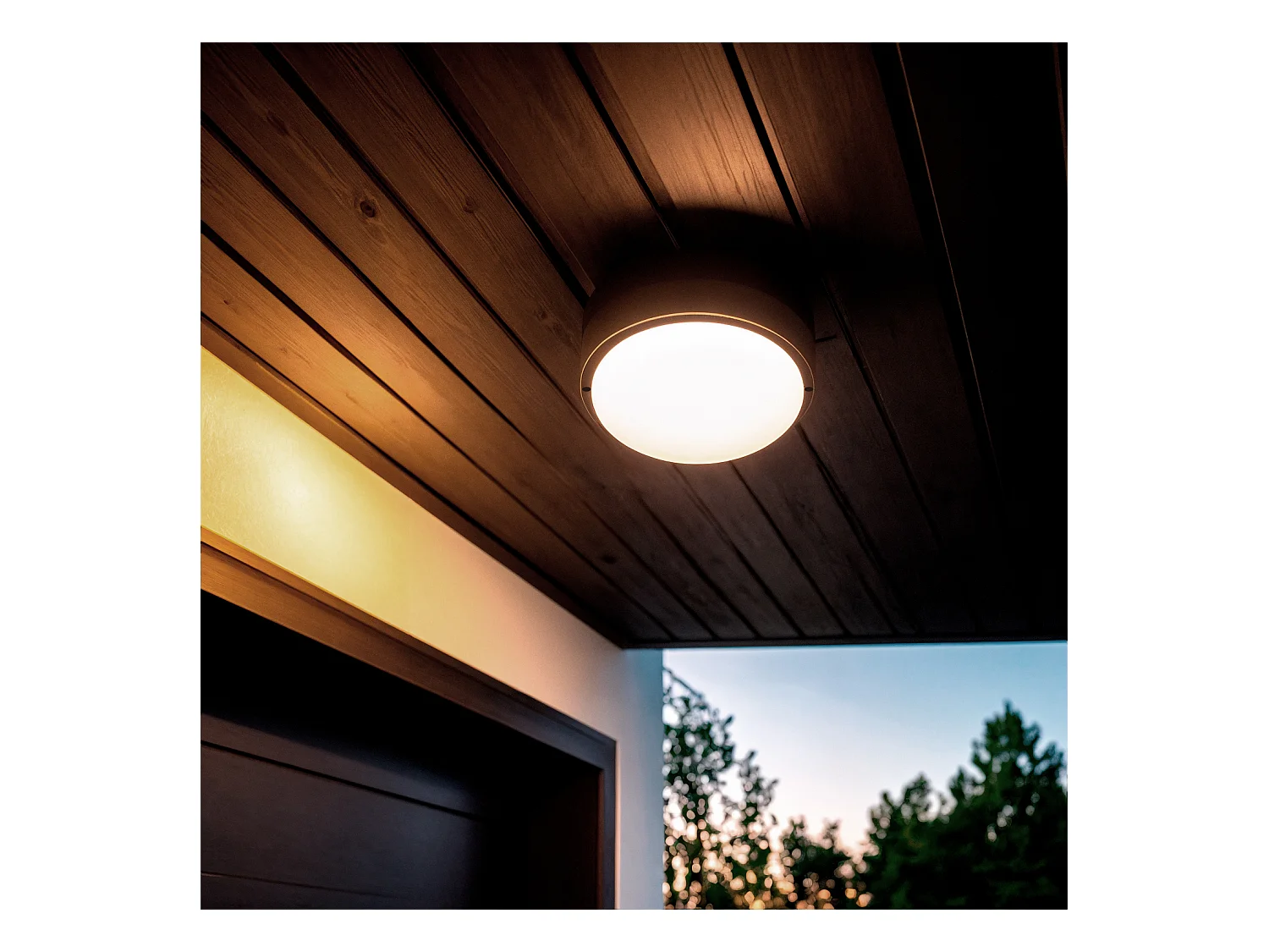 Plafonnier LED Extérieur Rond 25W Hublot Black IP65 Ø175 mm 3000K Blanc chaud