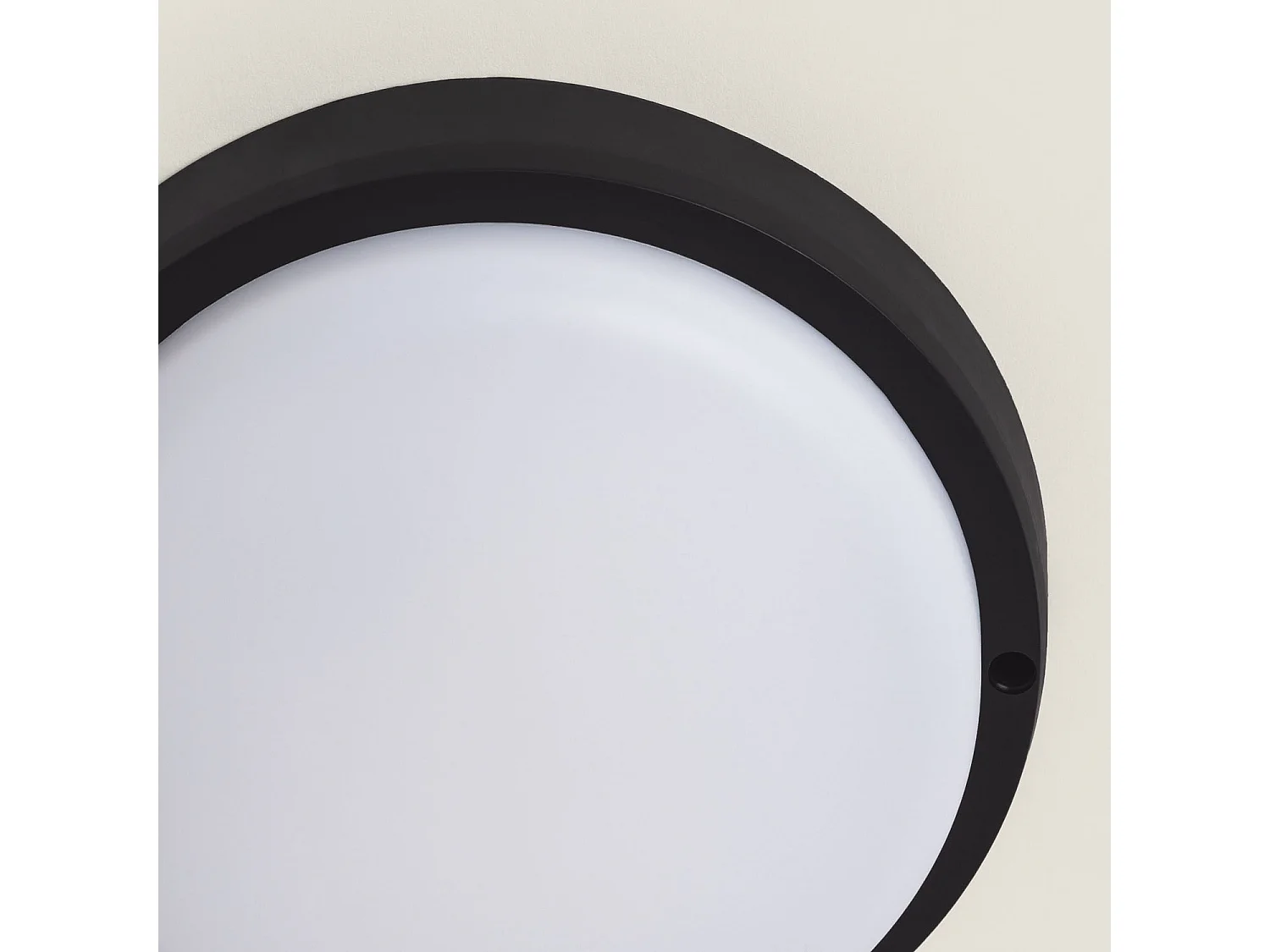 Plafonnier LED Extérieur Rond 25W  Black IP65 Ø175 mm 3000K Blanc chaud