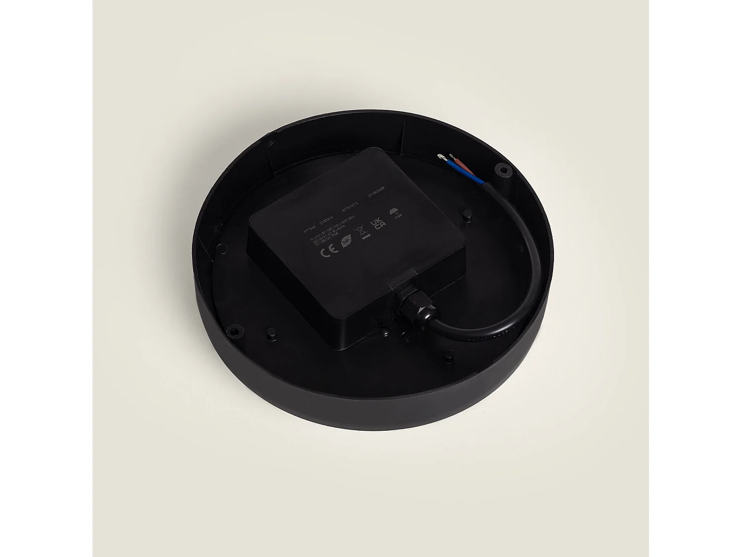Plafonnier LED Extérieur Rond 25W  Black IP65 Ø175 mm 3000K Blanc chaud