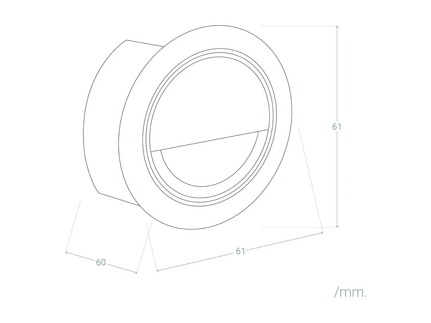 Segnapasso LED 3W da Incasso a Parete Circolare Nero 4000K Bianco Naturale