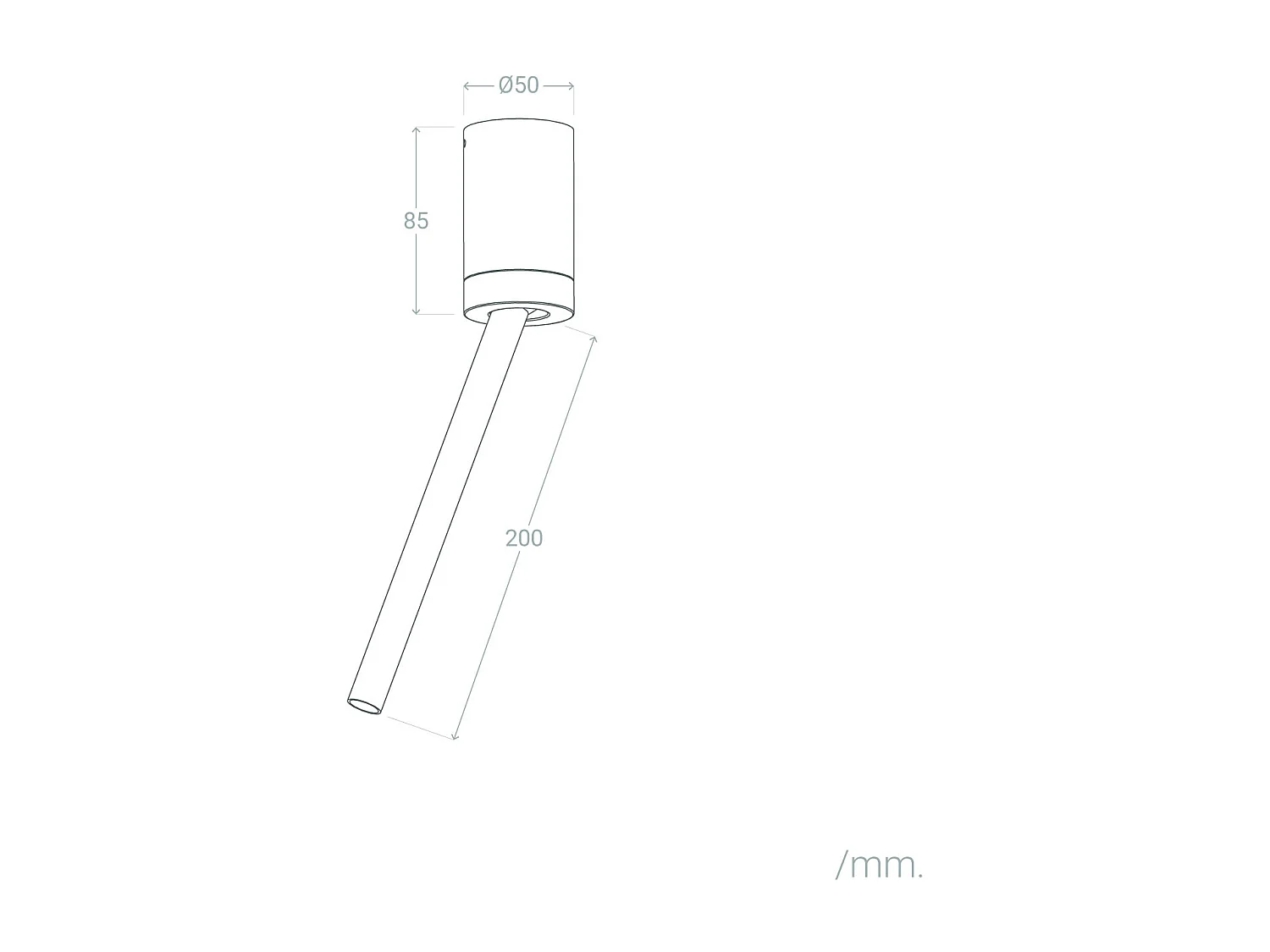 Plafonnier LED Aluminium Arwen 4W Noir