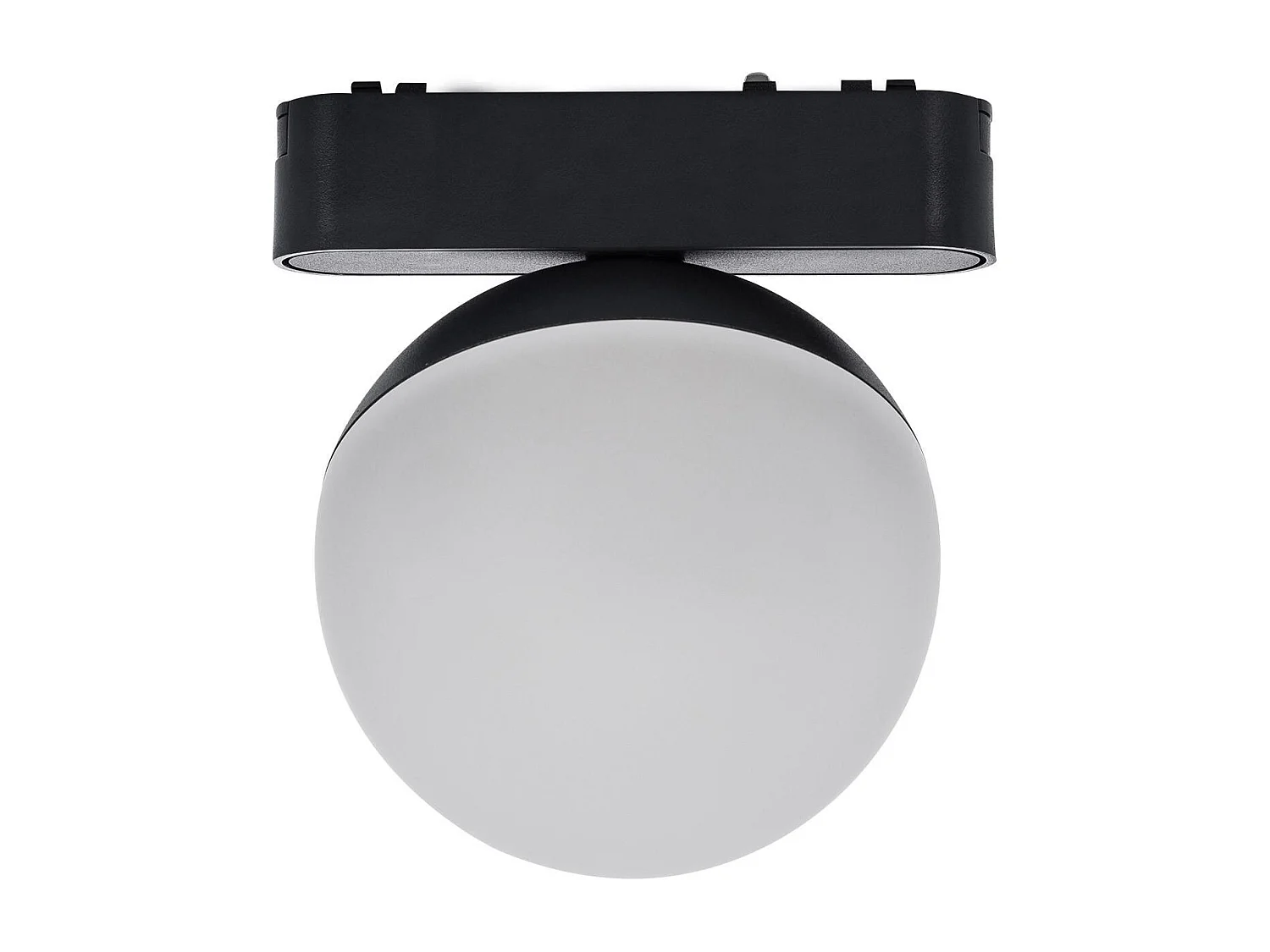 Spot LED sur Rail Magnétique 25mm Extra-Plat 10W 48V Ø100 mm Noir 2700K Blanc chaud