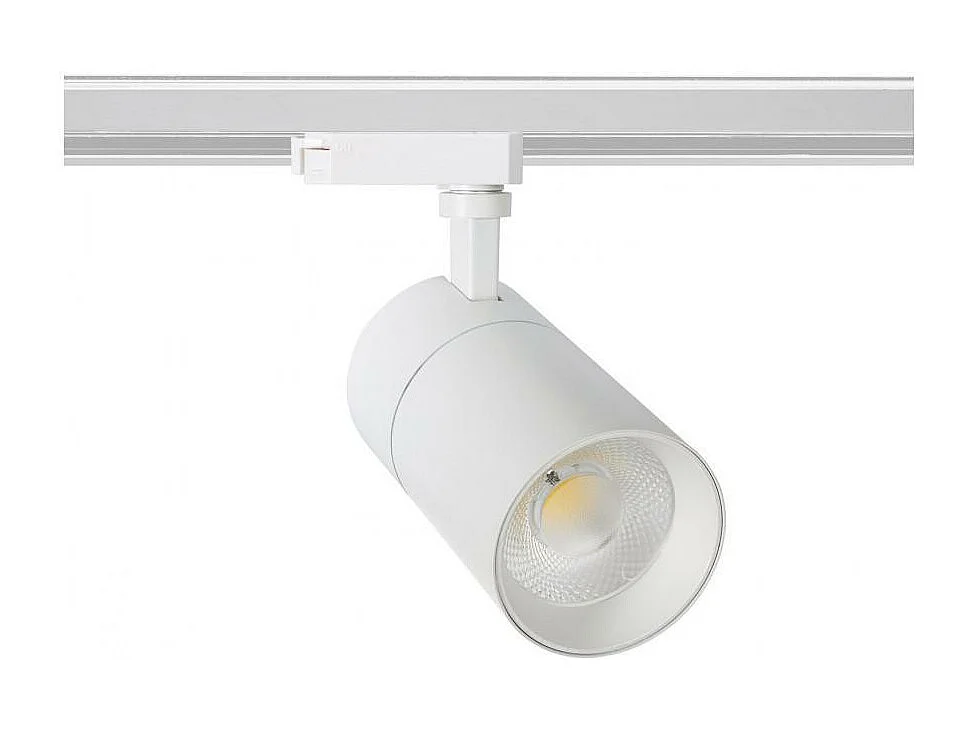 Spot LED sur Rail Monophasé 30W Mallet Dimmable Blanc 3000K Blanc chaud
