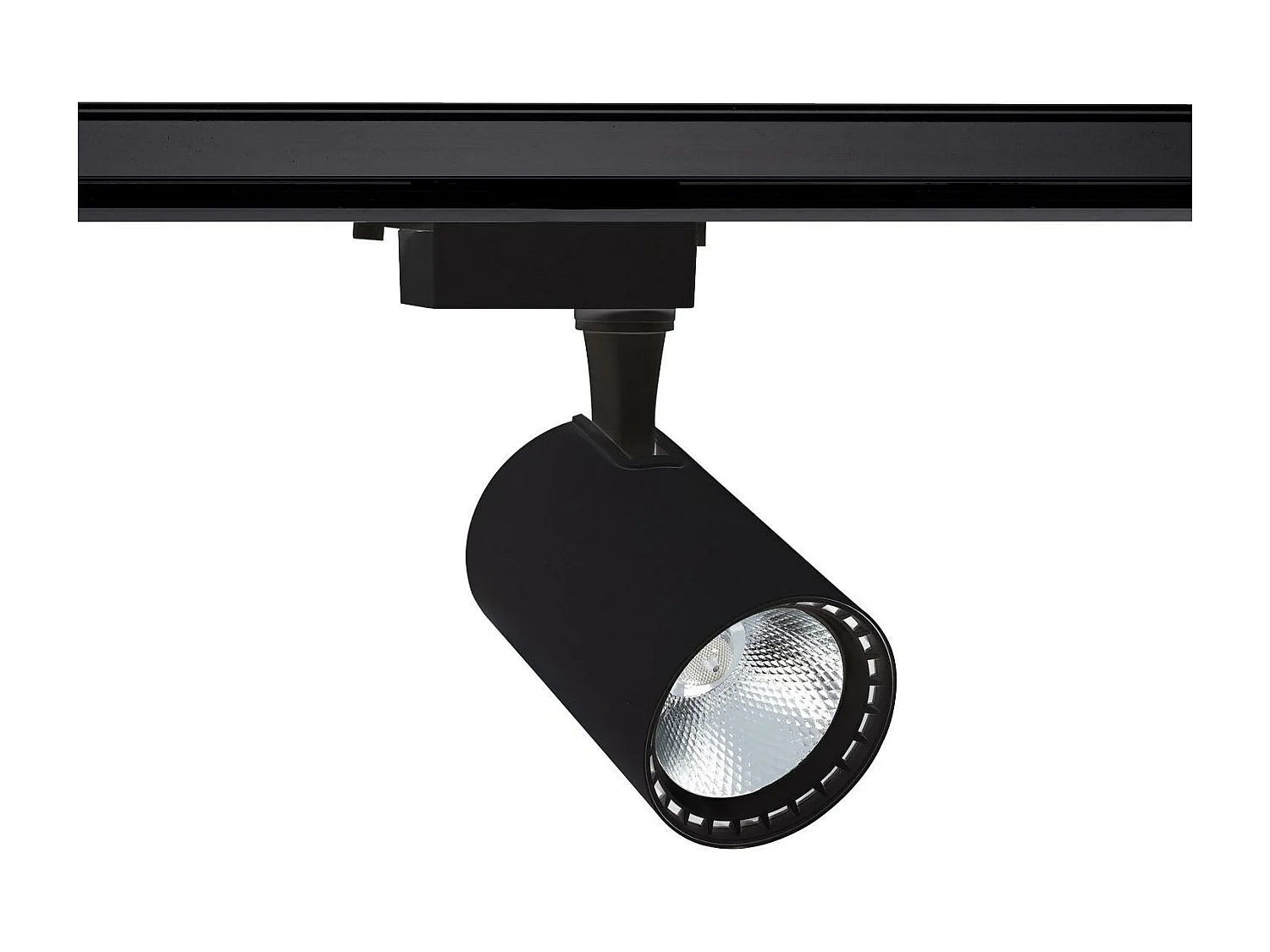 Spot LED sur Rail Monophasé 30W Bron Noir 3000K Blanc chaud