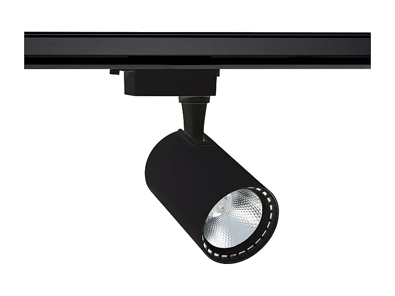 Spot LED sur Rail Monophasé 30W Bron Noir 3000K Blanc chaud