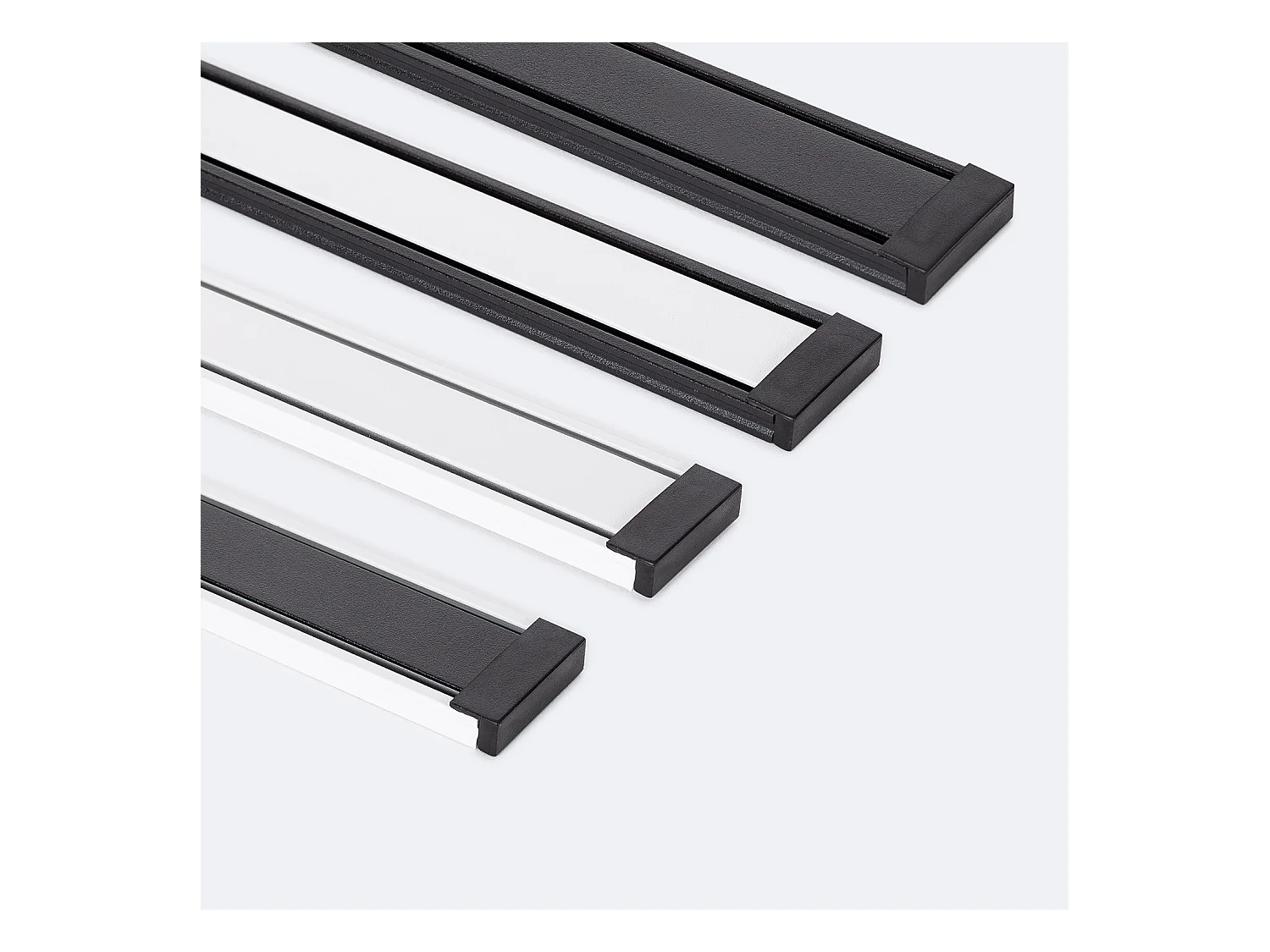 Rail Magnétique 25mm Extra-Plat en Saillie 48V 1m  Blanc / Noir