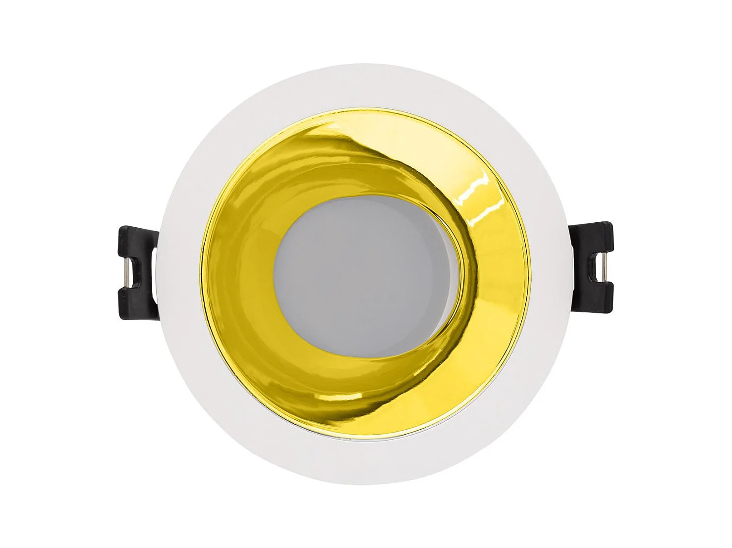 Downlight Conico GU10 6W PC Galvanizzato Foro Ø 75mm No Flicker 6500K Bronzo Bianco Freddo