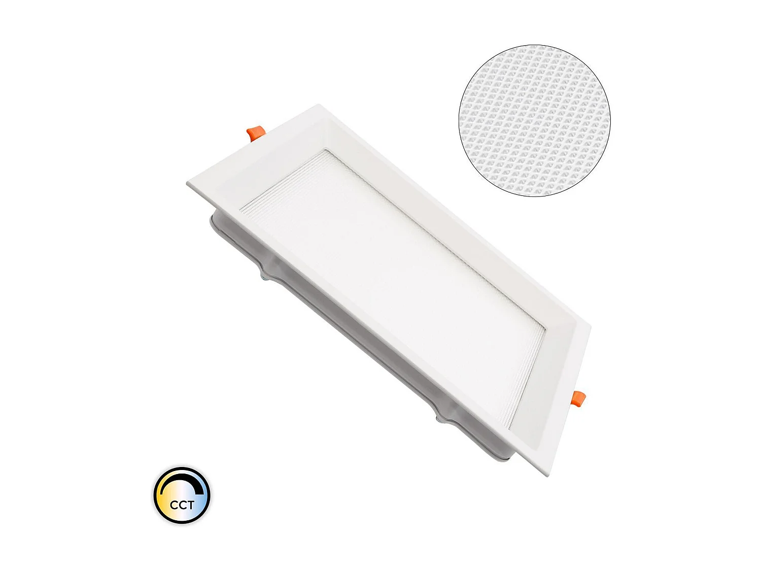 Pannello Downlight LED 20W Quadrata CCT Selezionabile Microprismatica Foro 200x200 mm No Flicker Selezionabile (Caldo-Naturale-Freddo) 2700K - 4000K - 5000K