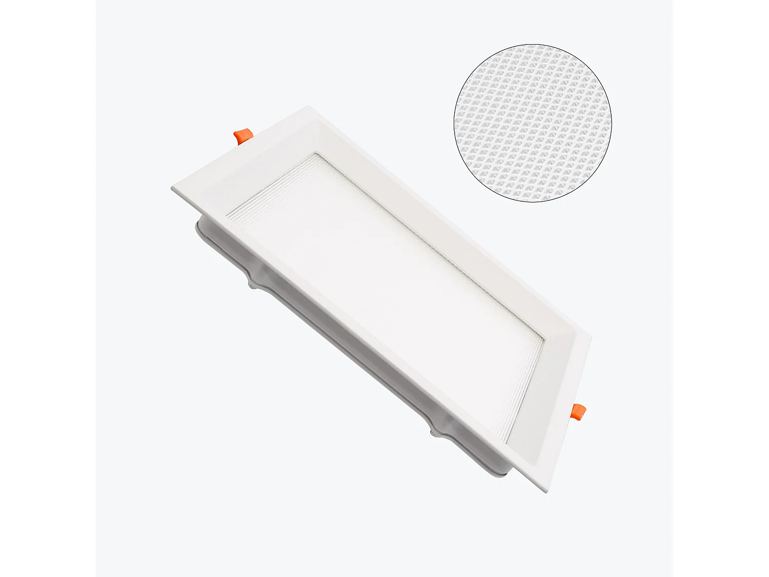 Placa LED 20W Cuadrada CCT Seleccionable Microprismático Corte 200x200 mm No Flicker Seleccionable (Cálido-Neutro-Frío) 2700K - 4000K - 5000K