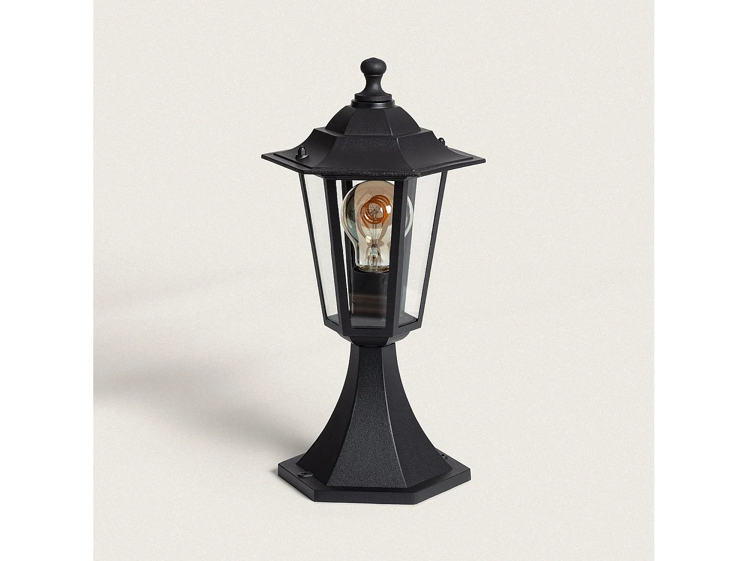 Baliza Sobremuro Exterior E27 Aluminio 36cm Crown Negro