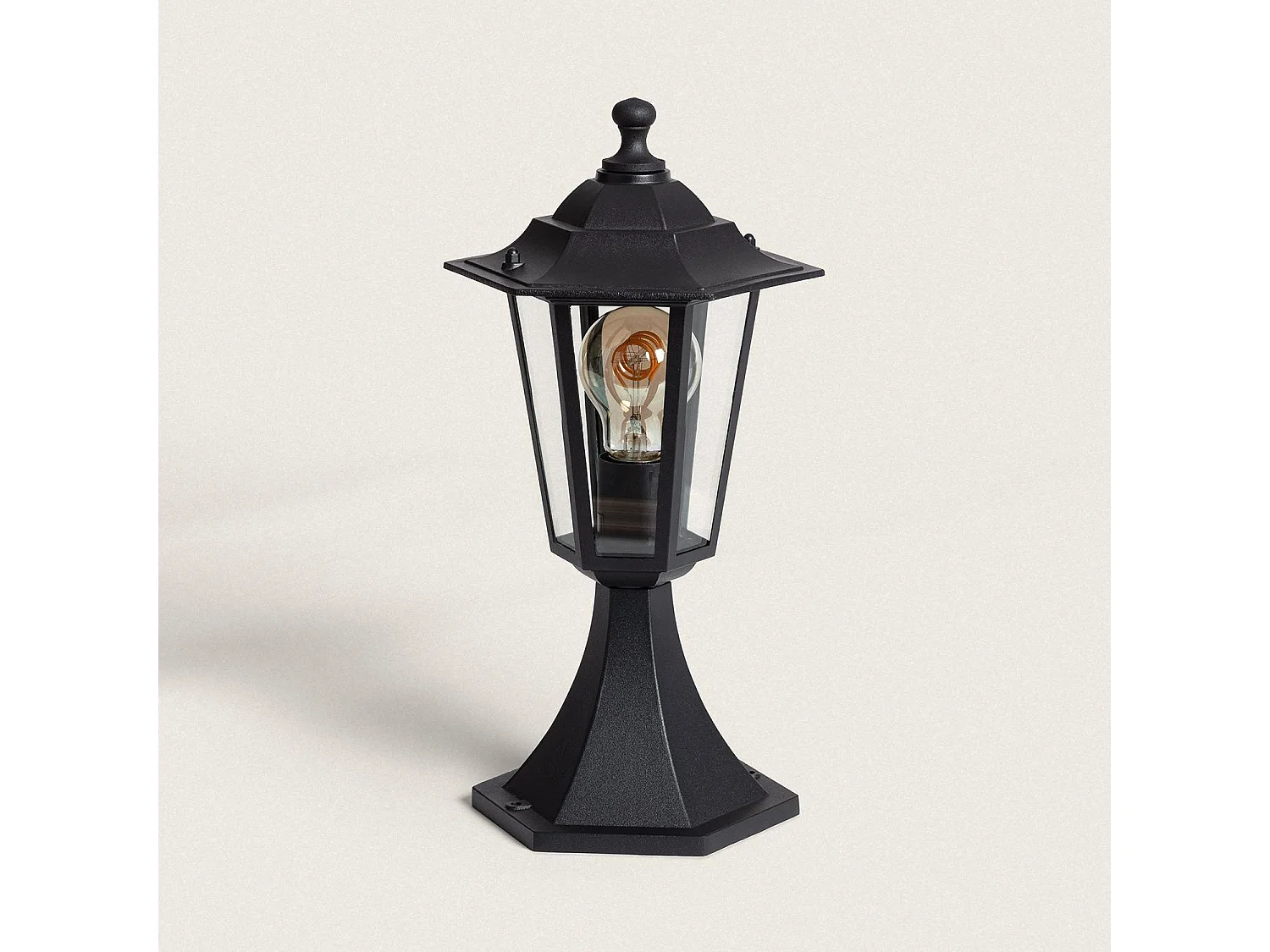 Baliza Sobremuro Exterior E27 Aluminio 36cm Crown Negro