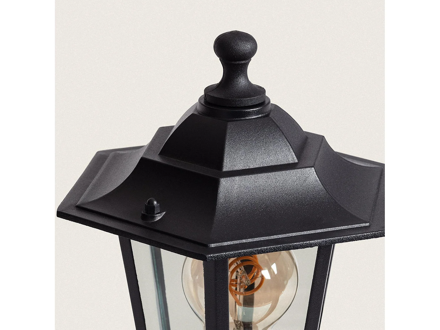 Baliza Sobremuro Exterior E27 Aluminio 36cm Crown Negro