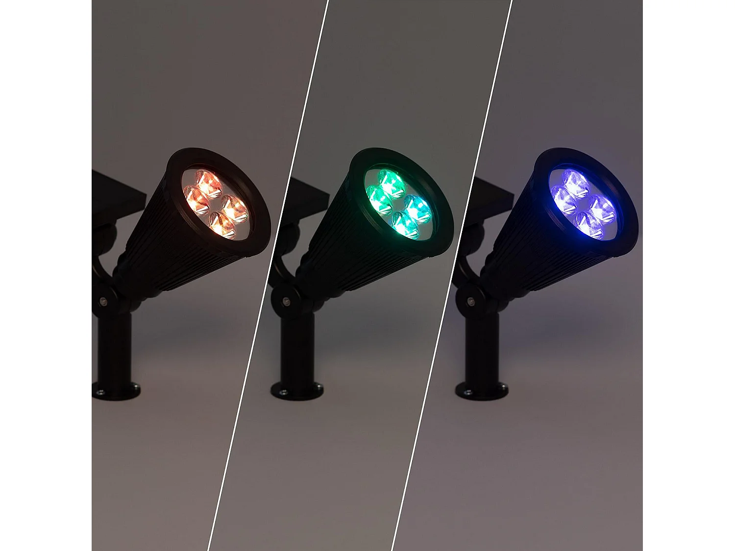 Spot LED Solaire Meillion RGB sur Piquet IP65 RGB