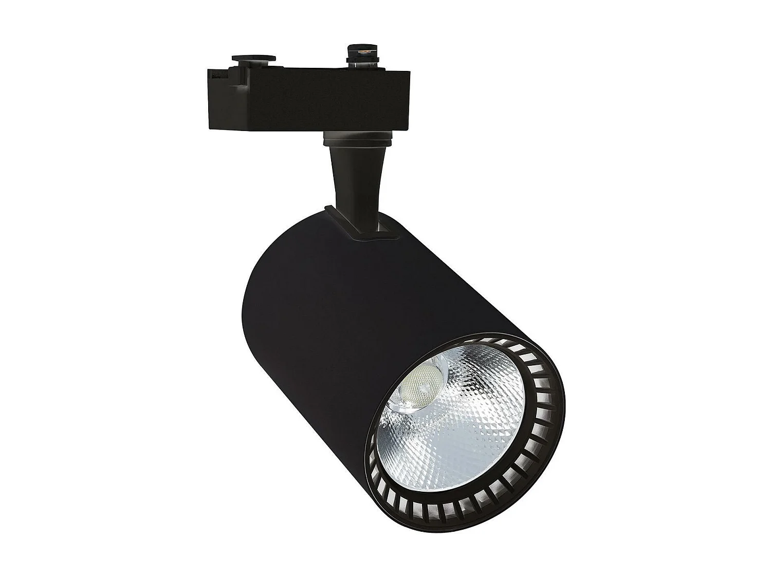 Spot LED sur Rail Monophasé 40W Bron Noir 3000K Blanc chaud