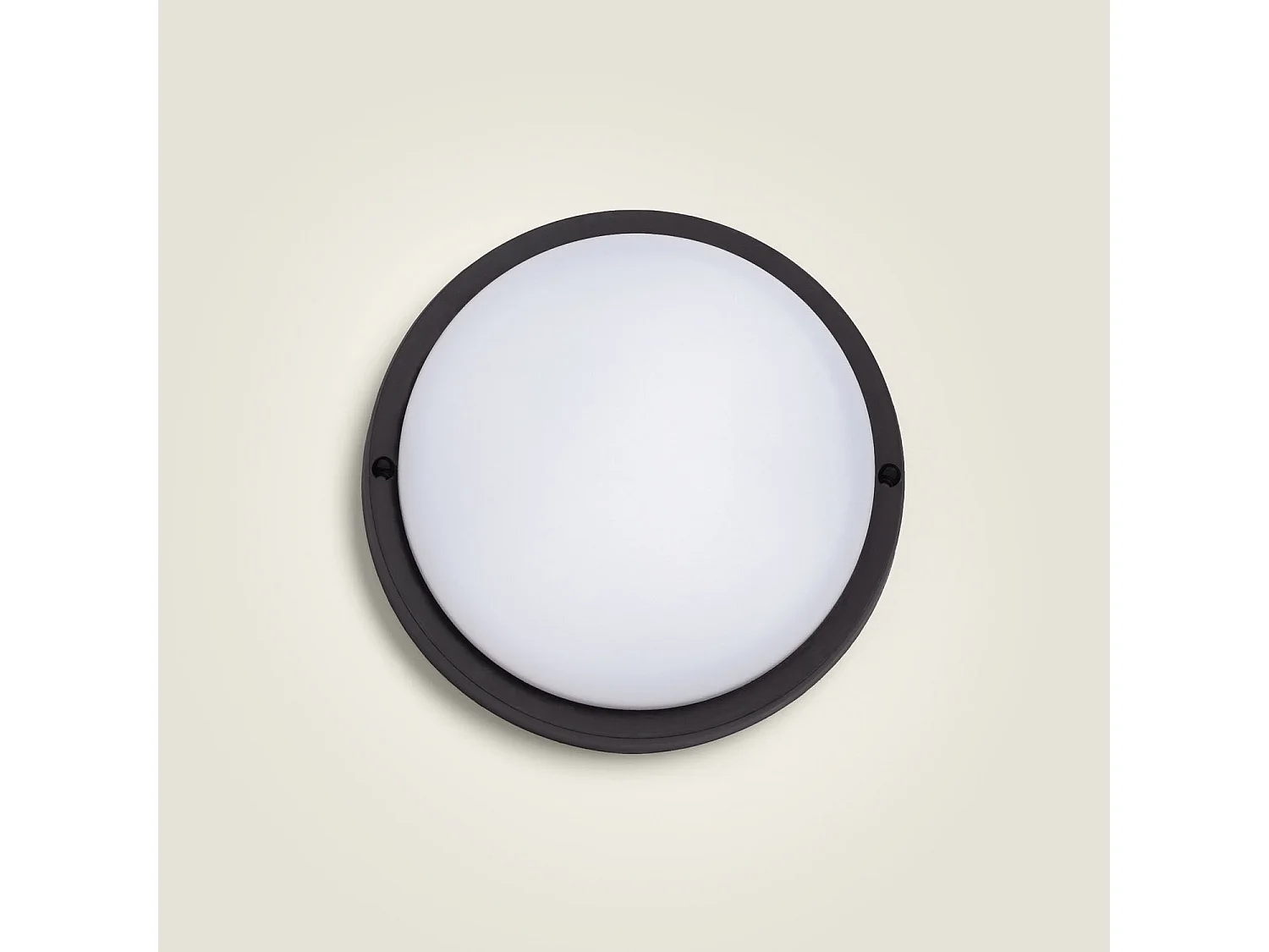 Plafoniera LED 25W Circolare per Esterni Ø175 mm IP65 Black 6500K Bianco Freddo