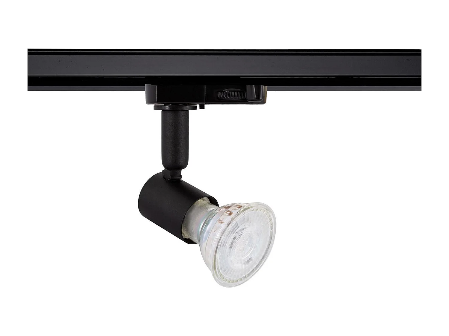 Spot à Douille sur Rail Triphasé Oasis pour Ampoule GU10 Noir