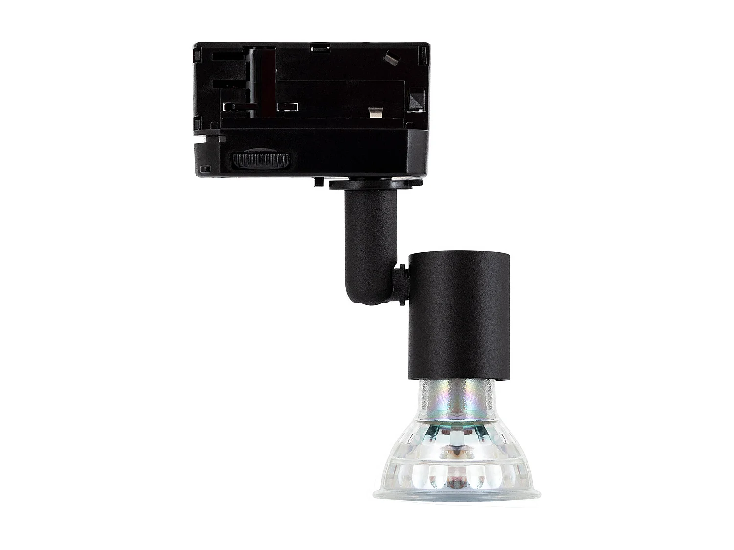 Spot à Douille sur Rail Triphasé Oasis pour Ampoule GU10 Noir