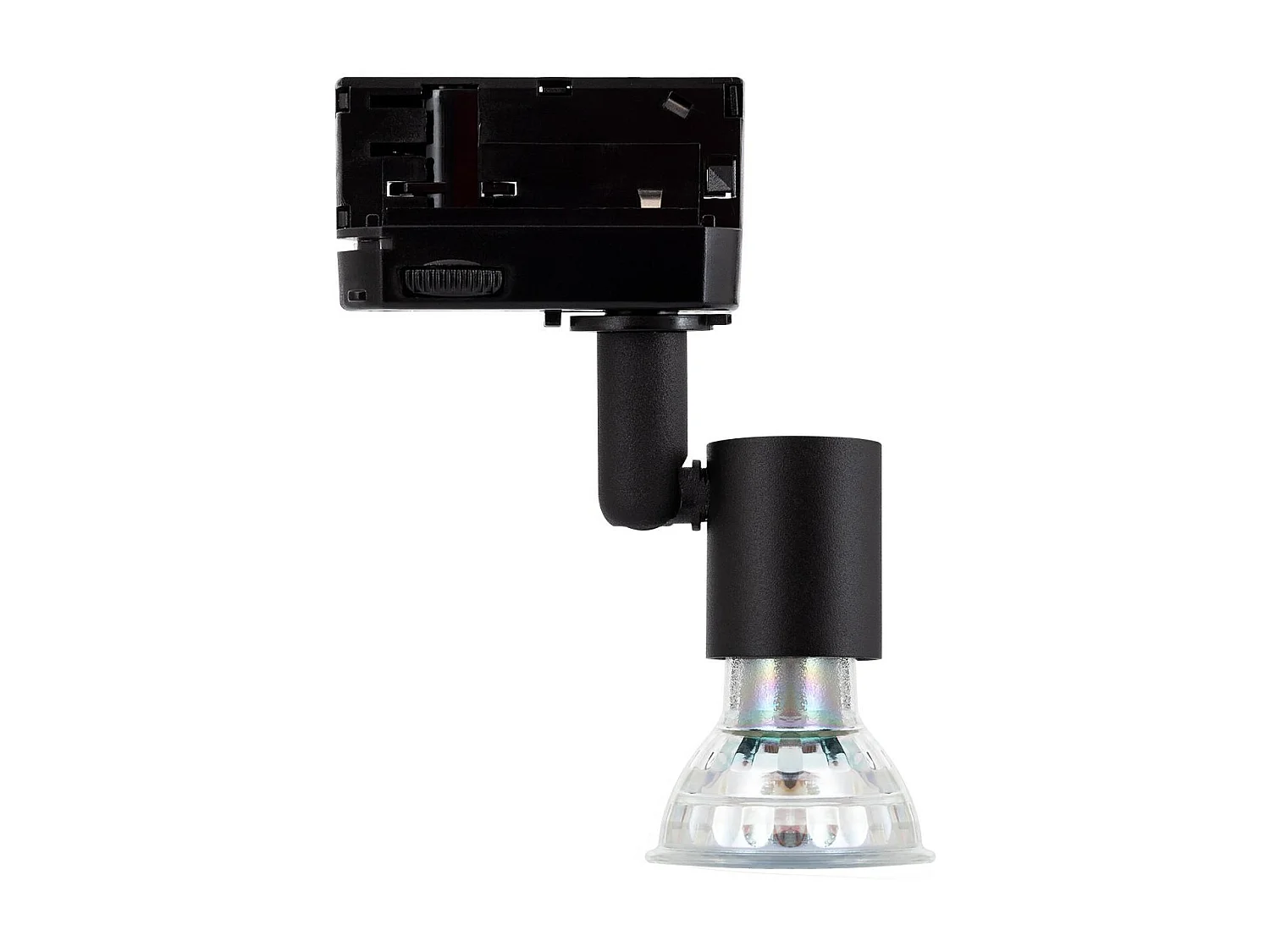 Spot à Douille sur Rail Triphasé Oasis pour Ampoule GU10 Noir