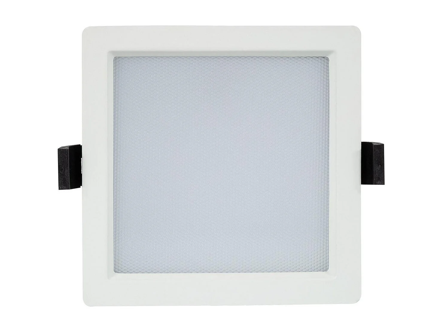 Downlight LED 15W Carré  Aero 130 lm/W Microprismatique  Coupe 135x135 mm 3000K Blanc chaud