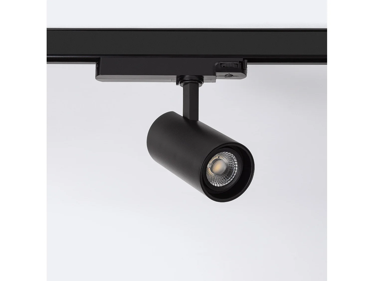 Spot LED sur Rail Triphasé 20W Fasano Dimmable CCT Noir 2700K Blanc chaud