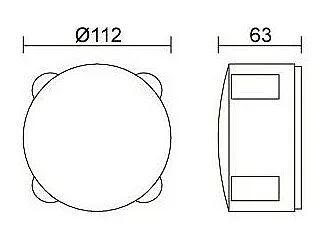 Balise LED Extérieure 4W en Saillie au Mur Forum  3000K Blanc chaud