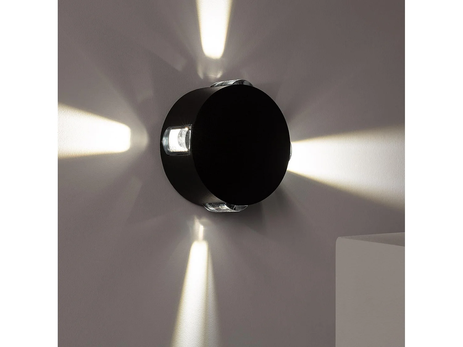 Balise Murale Extérieure LED 4W Saillie Aluminium Forum 3000K Blanc chaud