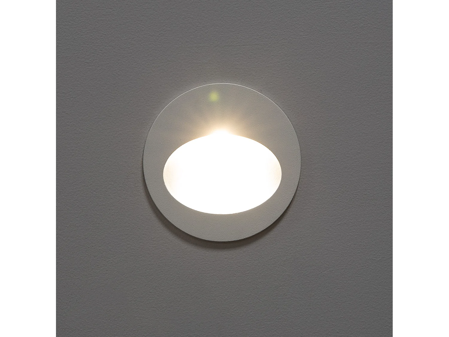 Baliza Exterior LED 3W Empotrable Pared Circular Blanco Coney 2700K Blanco Cálido