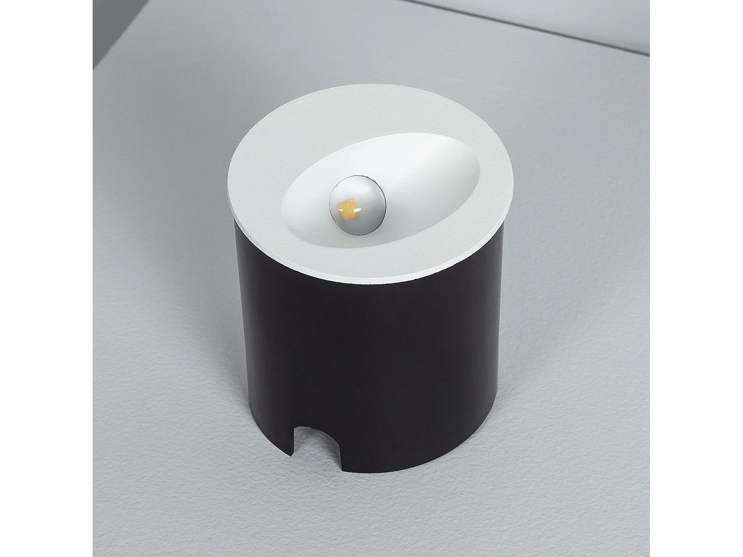 Baliza Exterior LED 3W Empotrable Pared Circular Blanco Coney 2700K Blanco Cálido