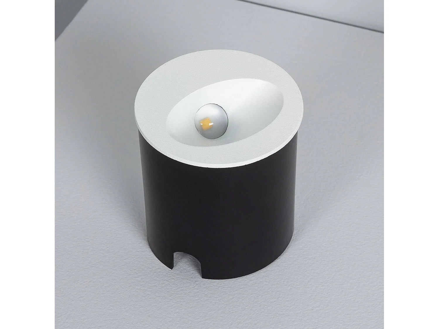 Balise Extérieure Murale LED Encastrable 3W Ronde Coney Blanche  2700K Blanc chaud