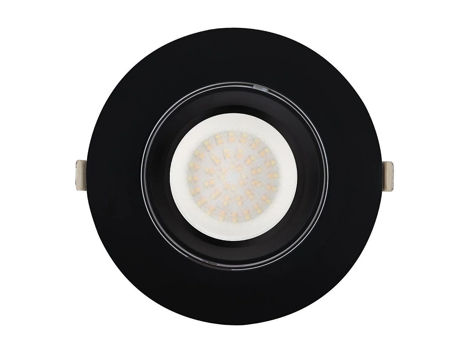 Downlight LED 60W Rond Orientable  CCT 120 lm/W LIFUD Coupe Ø 200 mm Noir Sélectionnable (chaud-neutre) No Flicker