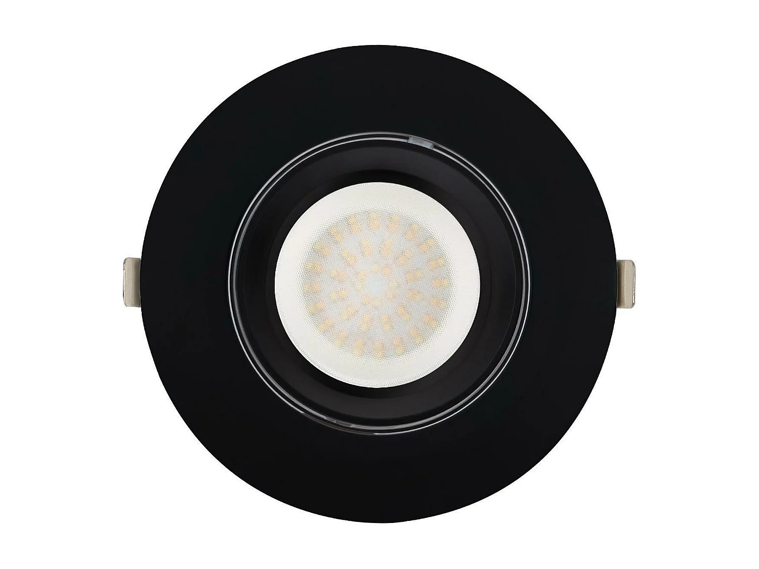 Downlight LED 60W Rond Orientable  CCT 120 lm/W LIFUD Coupe Ø 200 mm Noir Sélectionnable (chaud-neutre) No Flicker