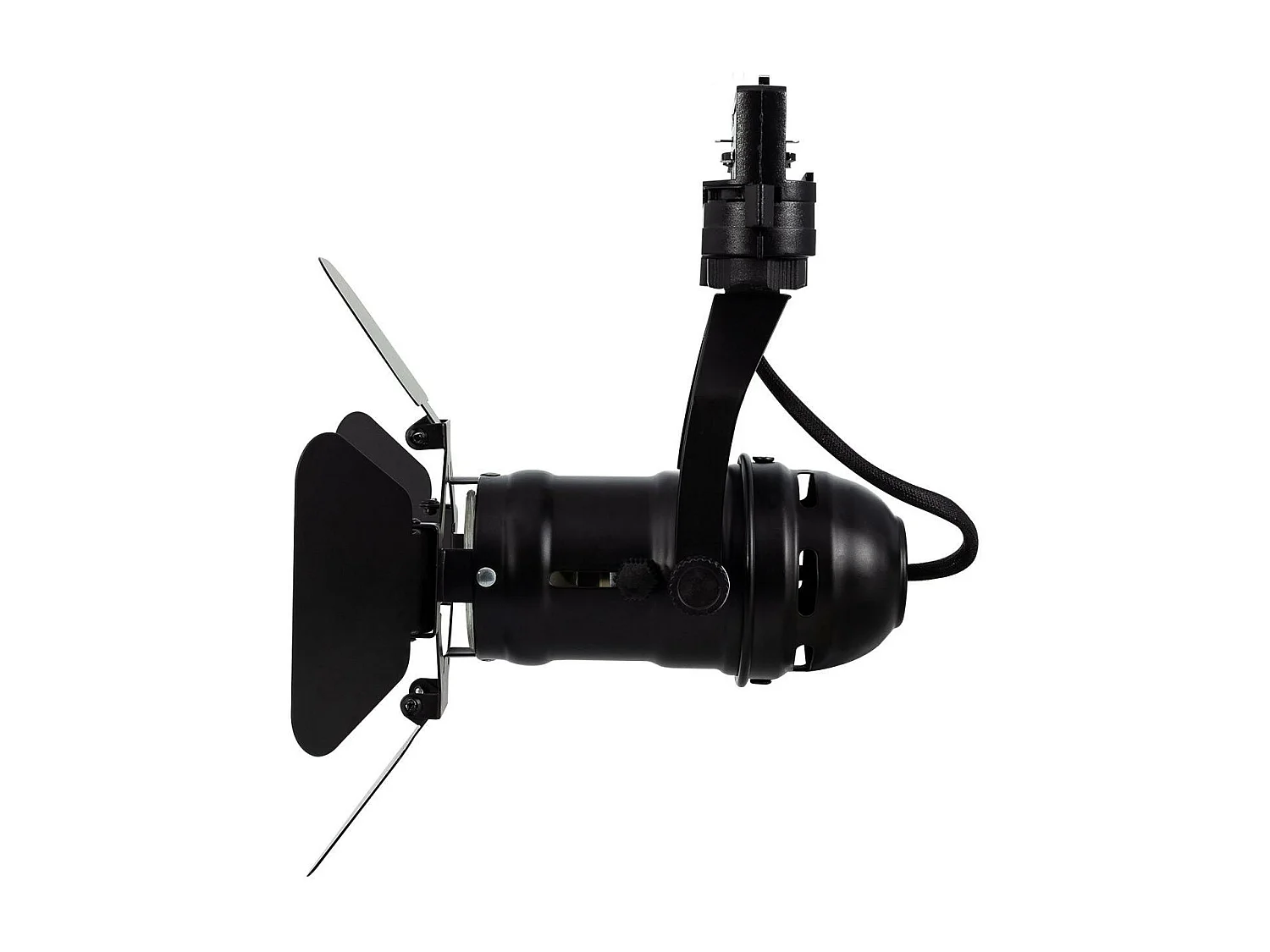 Spot à Douille sur Rail Monophasé Cinema Kurangna pour Ampoule GU10 Noir