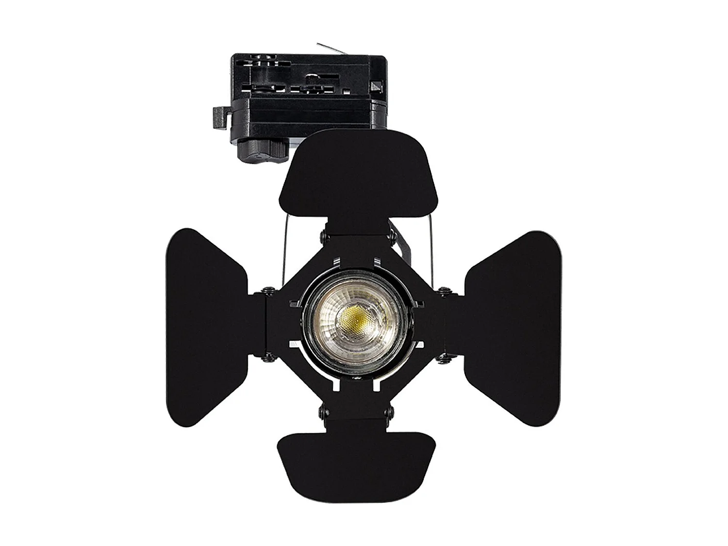 Spot à Douille sur Rail Monophasé Cinema Kurangna pour Ampoule GU10 Noir