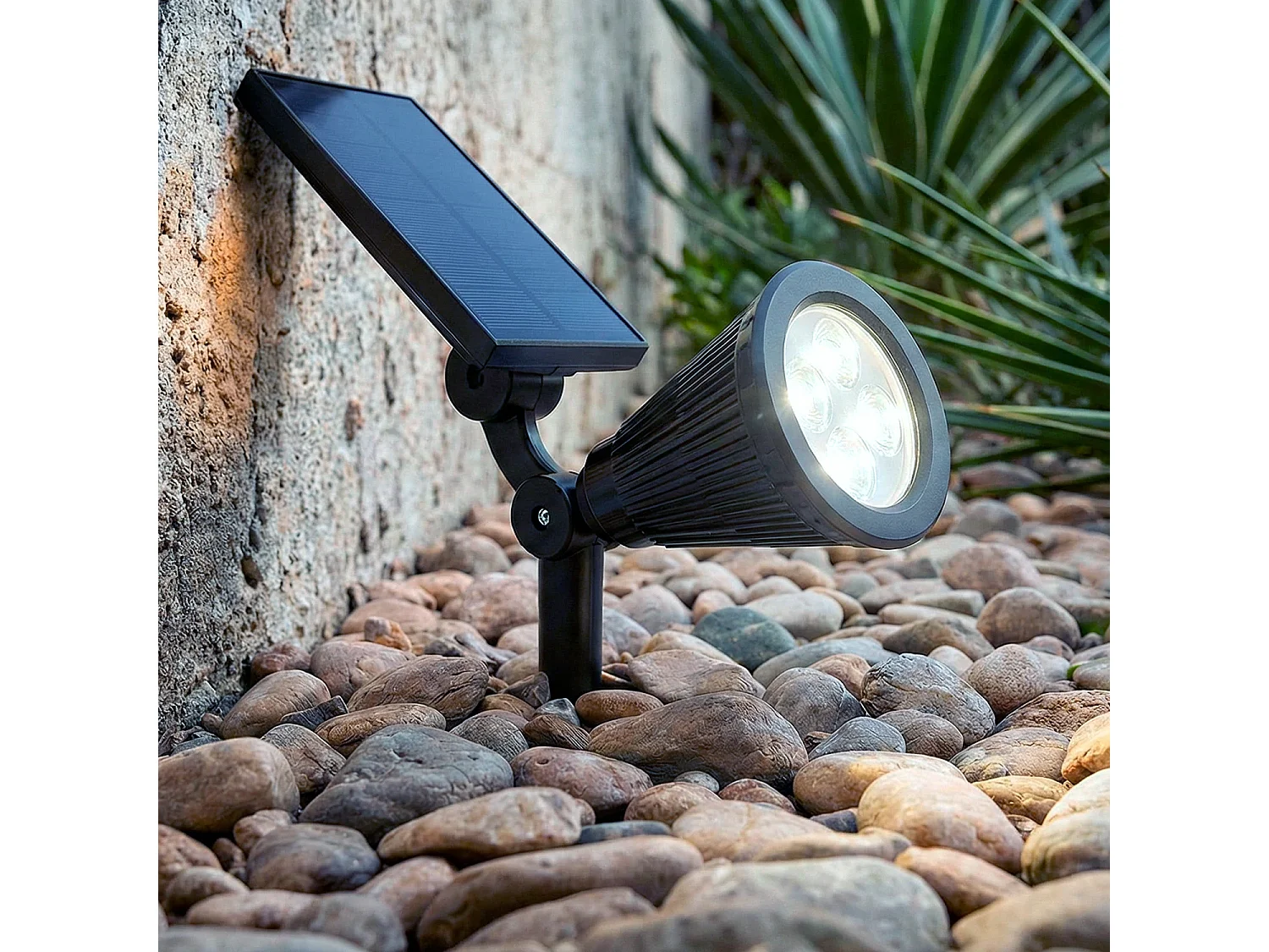 Faretto LED Solare Esterno Meillion con Picchetto 4000K Bianco Naturale