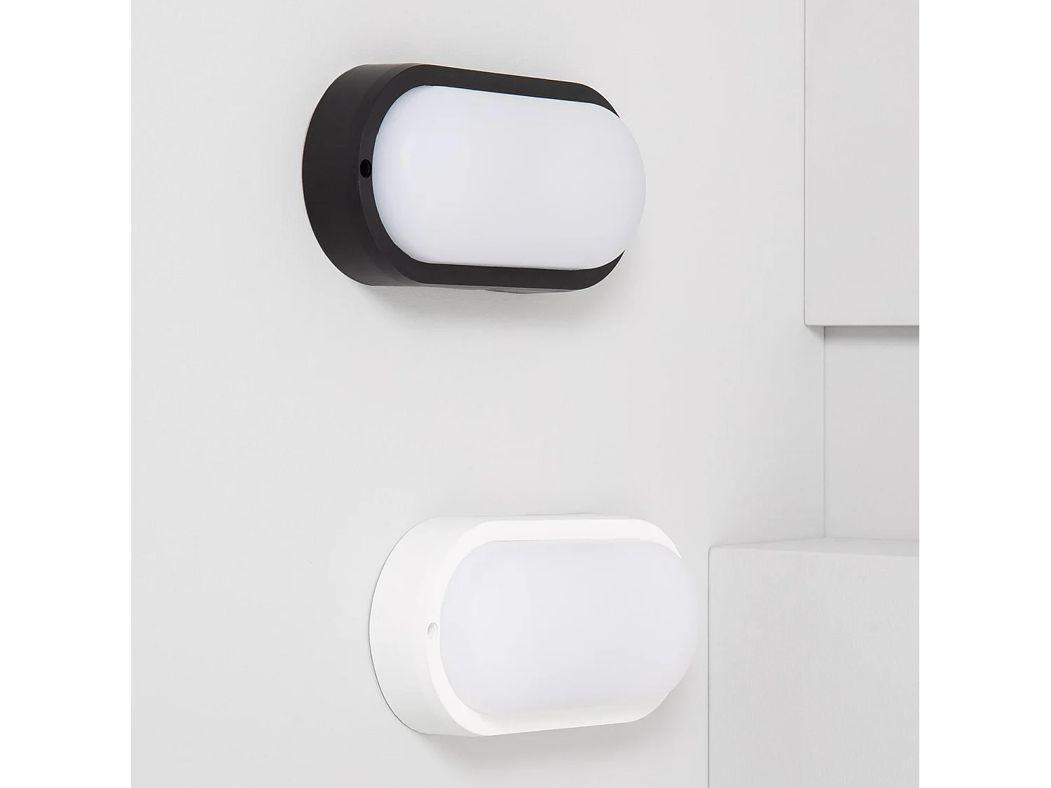 Plafonnier LED Extérieur Ovale 25W Hublot White IP65 96x198 mm  5000K Blanc froid