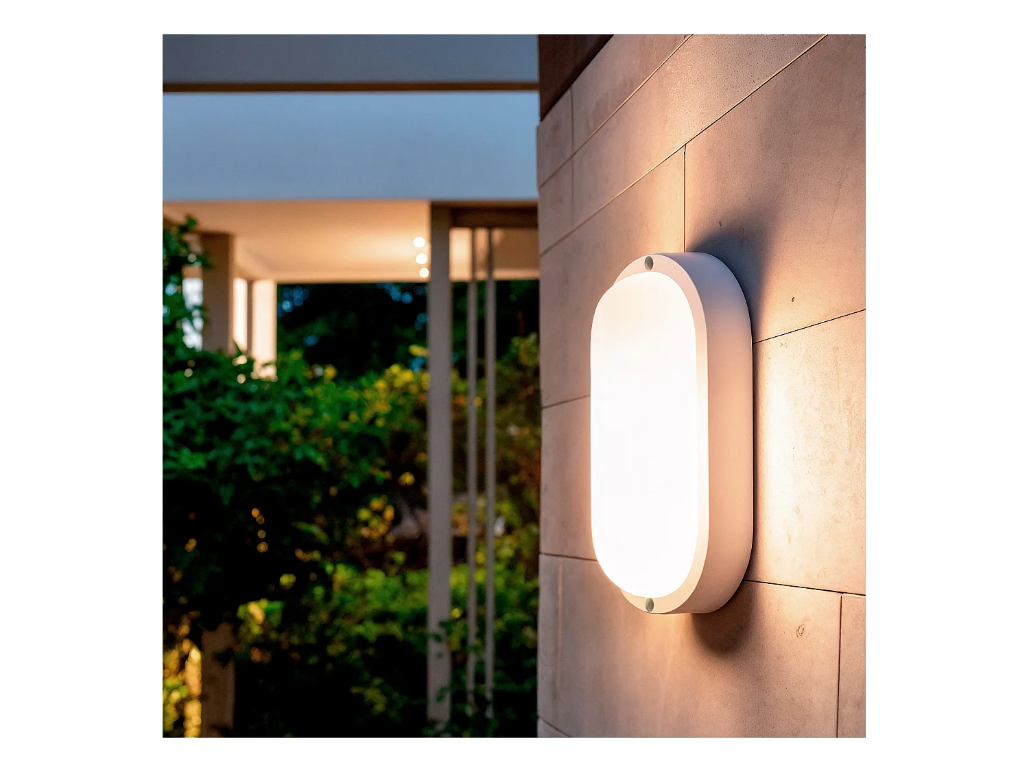 Plafonnier LED Extérieur Ovale 25W Hublot White IP65 96x198 mm  5000K Blanc froid