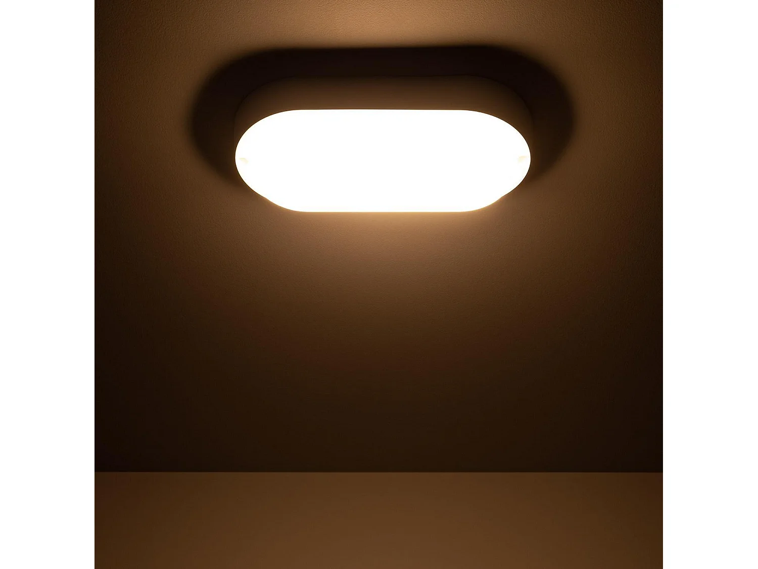 Plafonnier LED Extérieur Ovale 25W  White IP65 96x198 mm  5000K Blanc froid