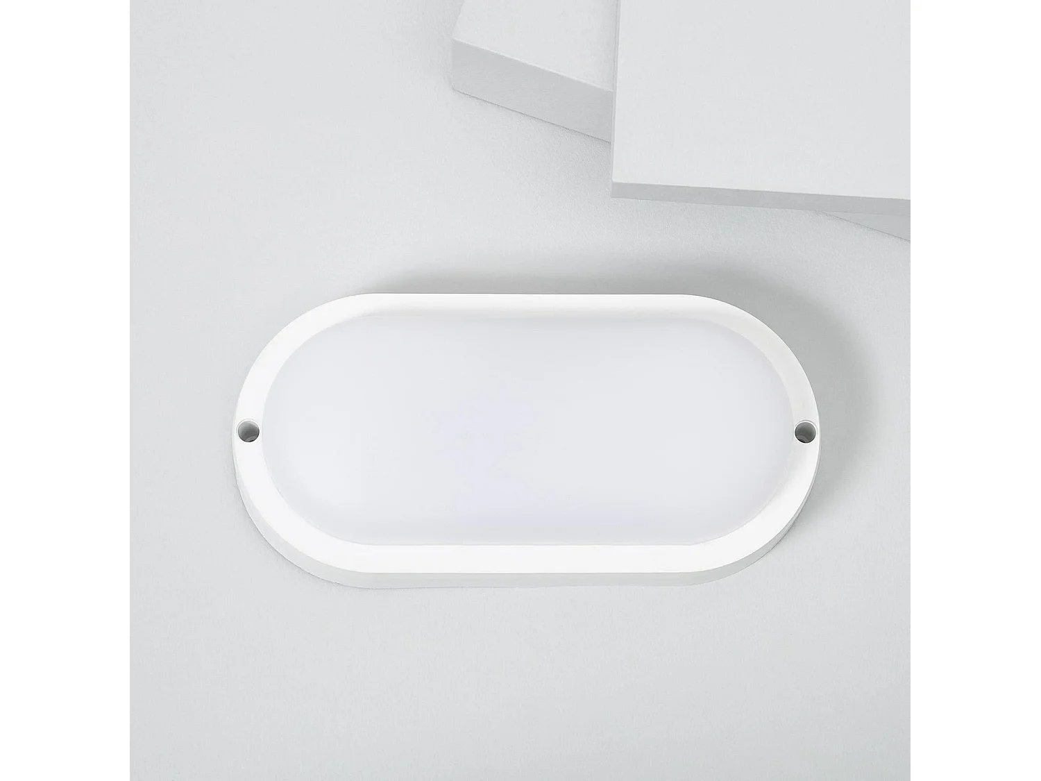 Plafonnier LED Extérieur Ovale 25W  White IP65 96x198 mm  5000K Blanc froid
