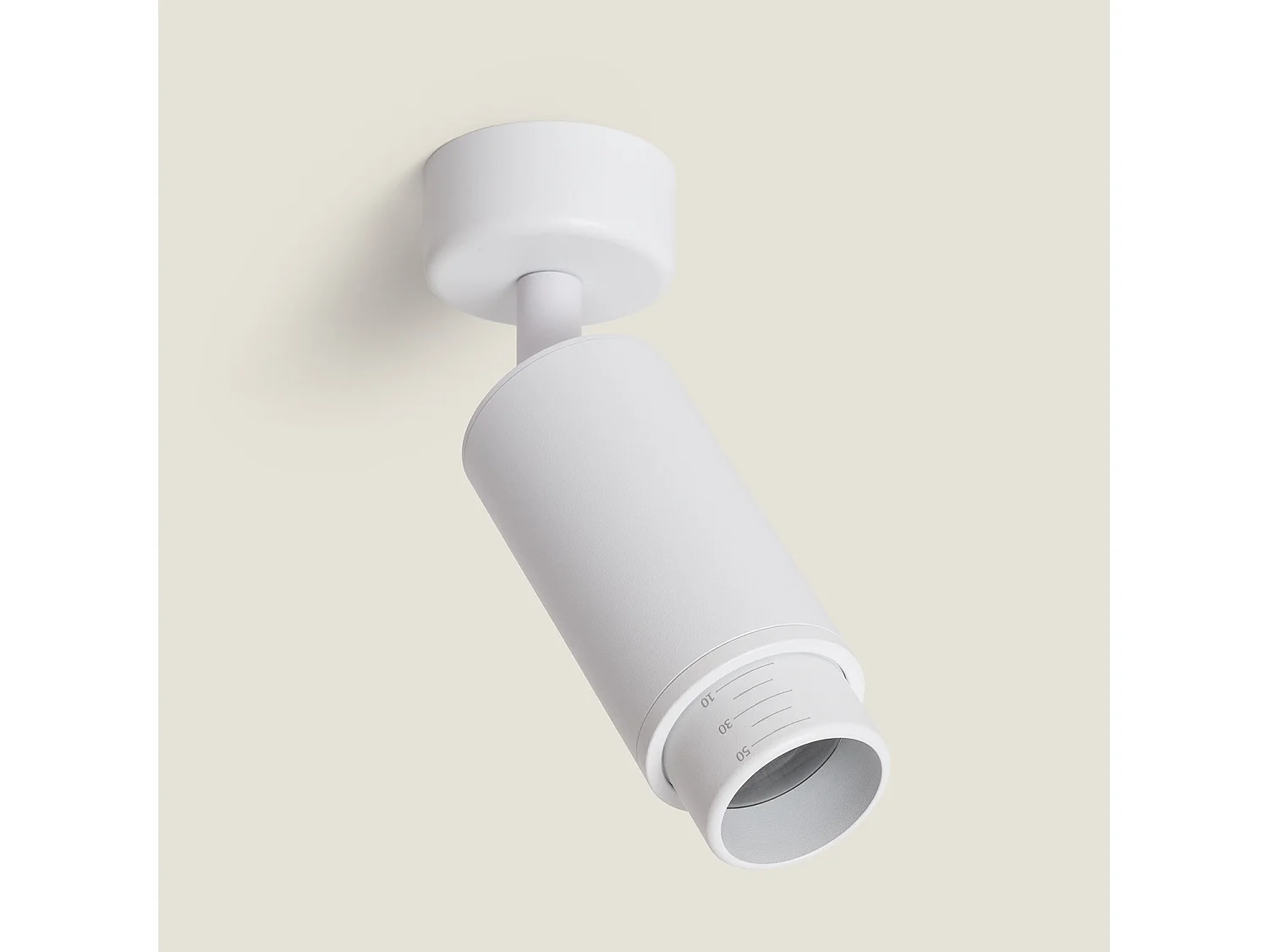 Spot à Douille en Saillie Ágata Multiangle 10-50º Aluminium pour Ampoule GU10  Blanc