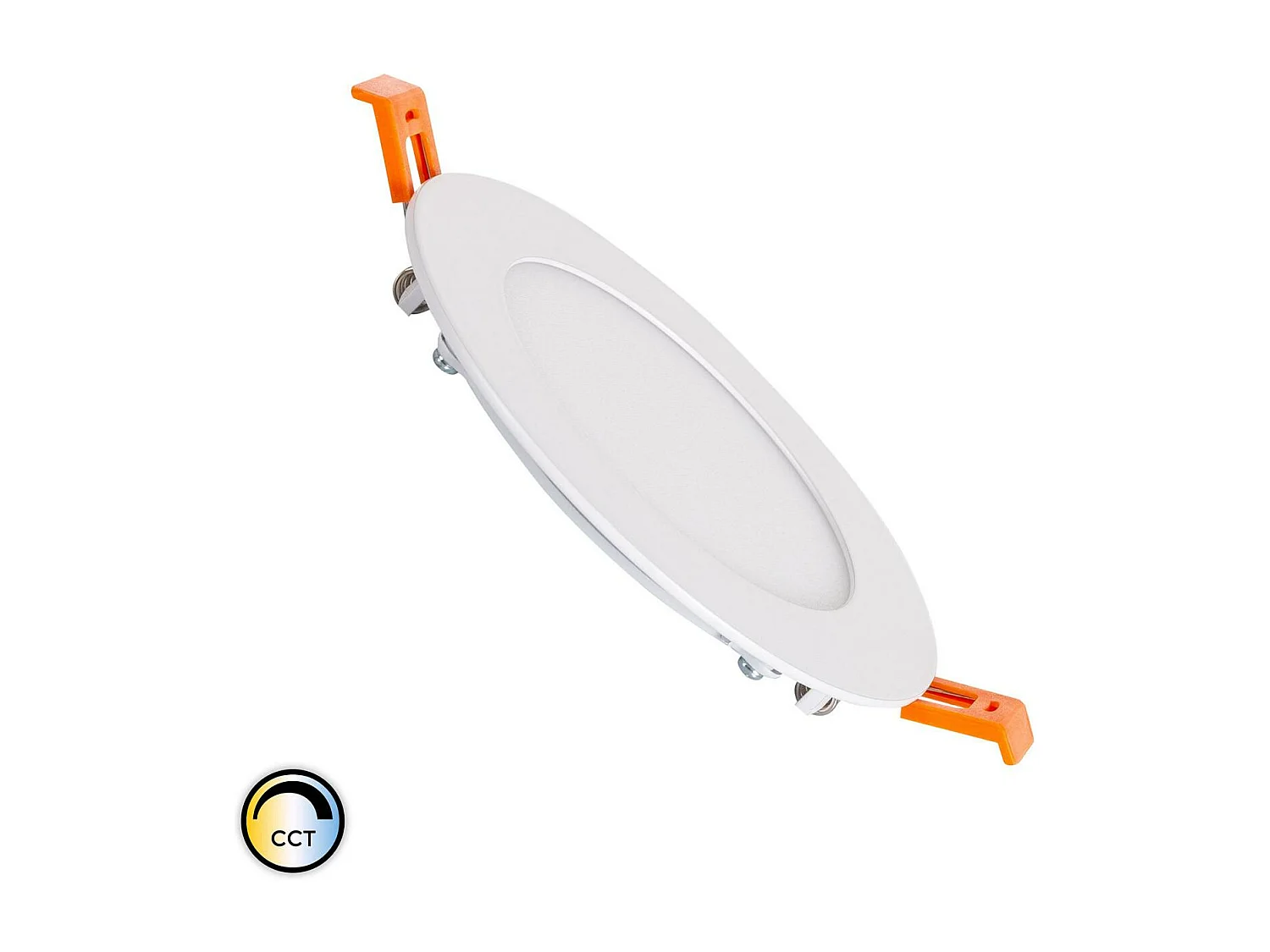 Dalle LED 6W Ronde SwitchCCT Sélectionnable Coupe Ø 110mm Compatible avec Télécommande RF V2 Sélectionnable (chaud-neutre-froid)