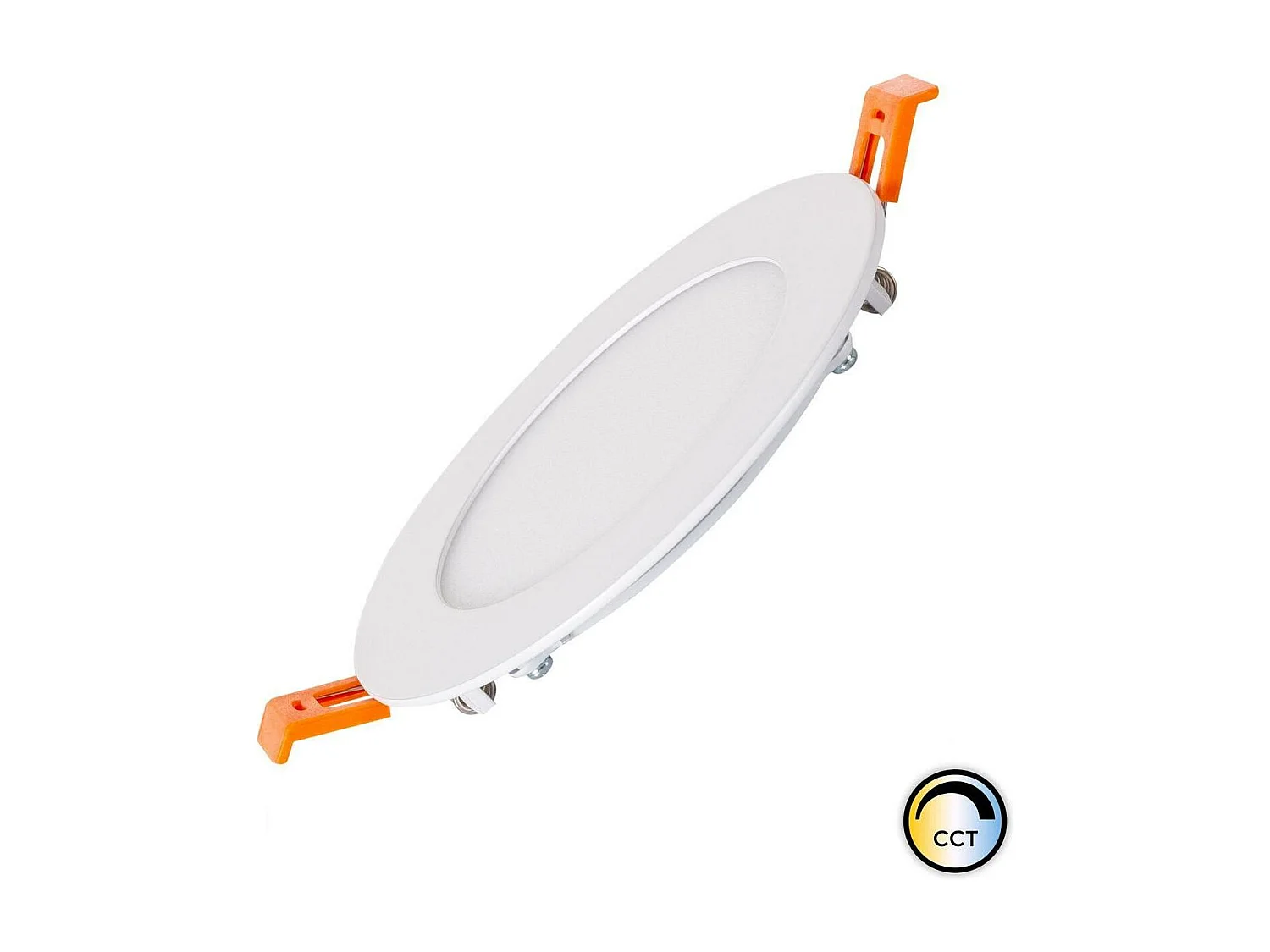 Dalle LED 6W Ronde SwitchCCT Sélectionnable Coupe Ø 110mm Compatible avec Télécommande RF V2 Sélectionnable (chaud-neutre-froid)