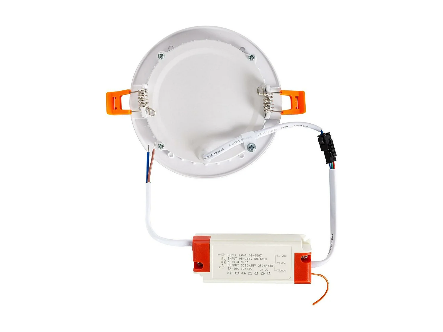 Dalle LED 6W Ronde SwitchCCT Sélectionnable Coupe Ø 110mm Compatible avec Télécommande RF V2 Sélectionnable (chaud-neutre-froid)