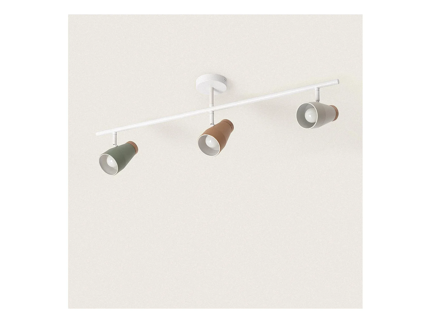 Lampada da Soffitto Metallo 3 faretti Alfio Multicolore