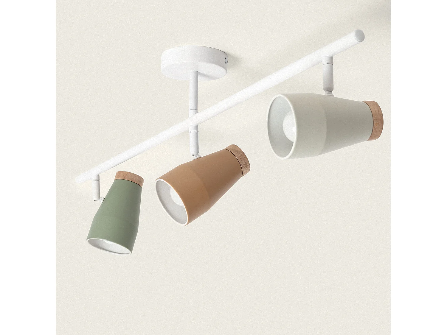 Lampada da Soffitto Metallo 3 faretti Alfio Multicolore