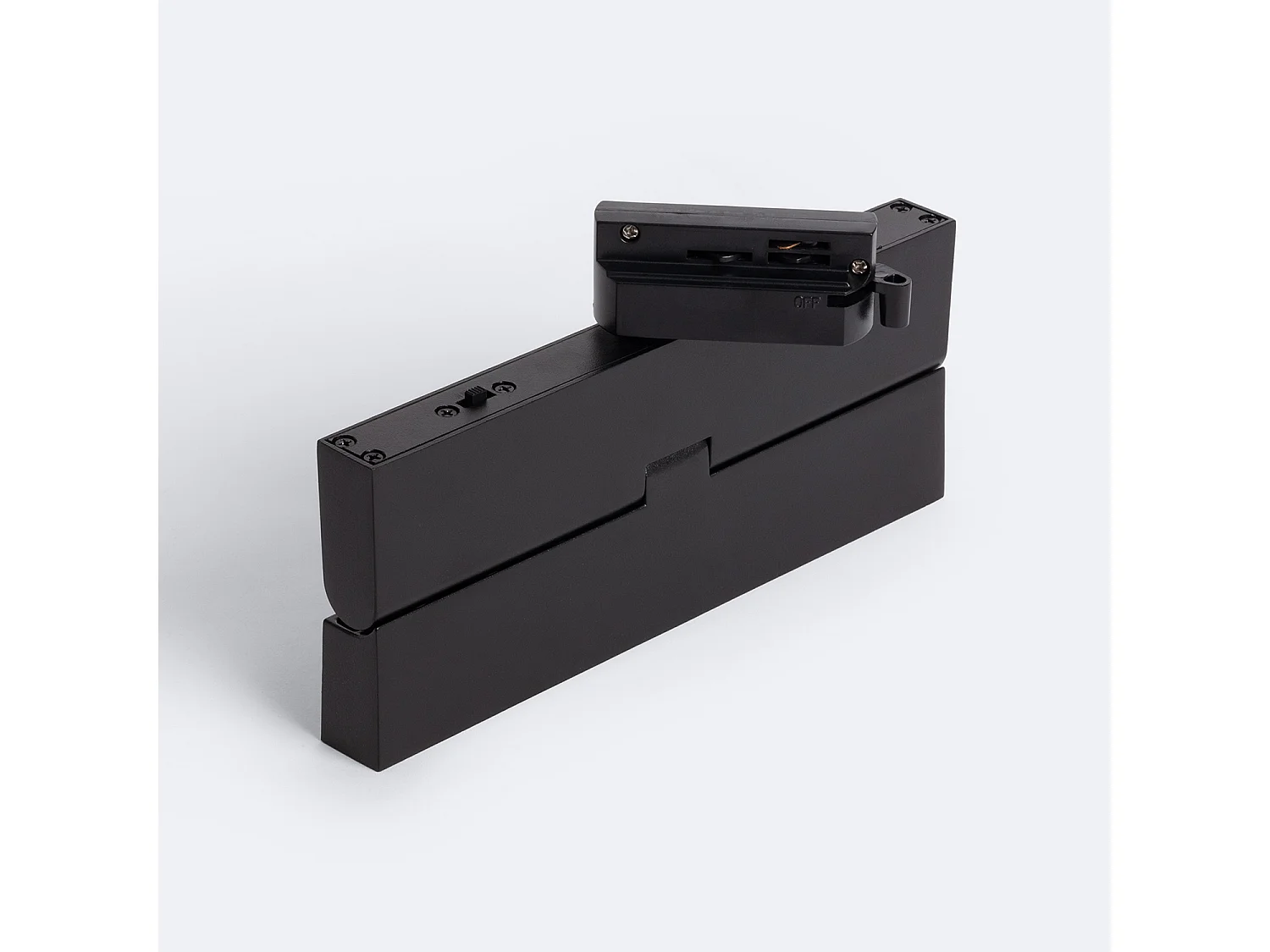 Spot Linéaire LED sur Rail Monophasé 12W CCT Sélectionnable Dimmable Elegant Optic Noir 3000K - 4000K - 5000K Sélectionnable