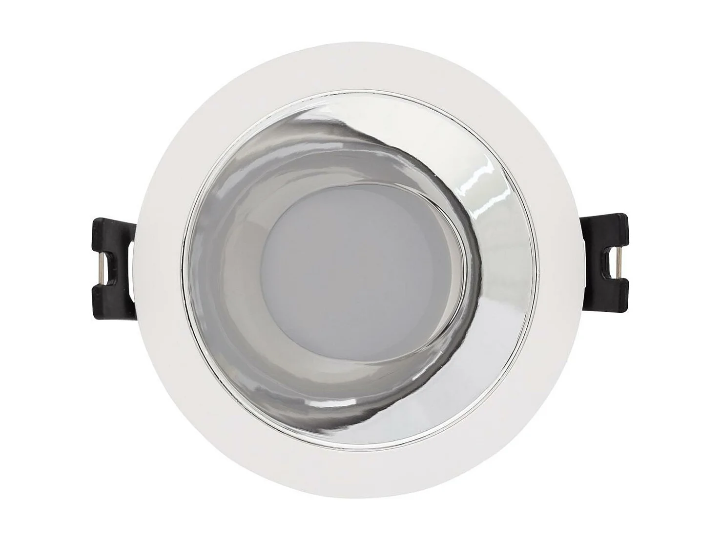 Spot LED Downlight Conique GU10 6W Coupe Ø 75mm PC Galvanisé No Flicker 3000K Doré Blanc chaud